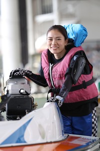 若手女子レーサー 〝有望株〟を探せ‼ 藤原早菜選手(岡山) A2昇級。ターンスピードやさばきはトップクラス